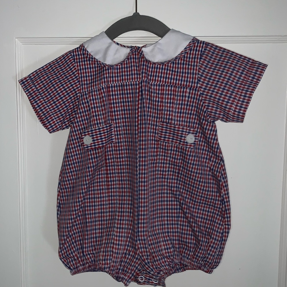 EUC Lullaby Set Red, White, & Blue Bubble 18M